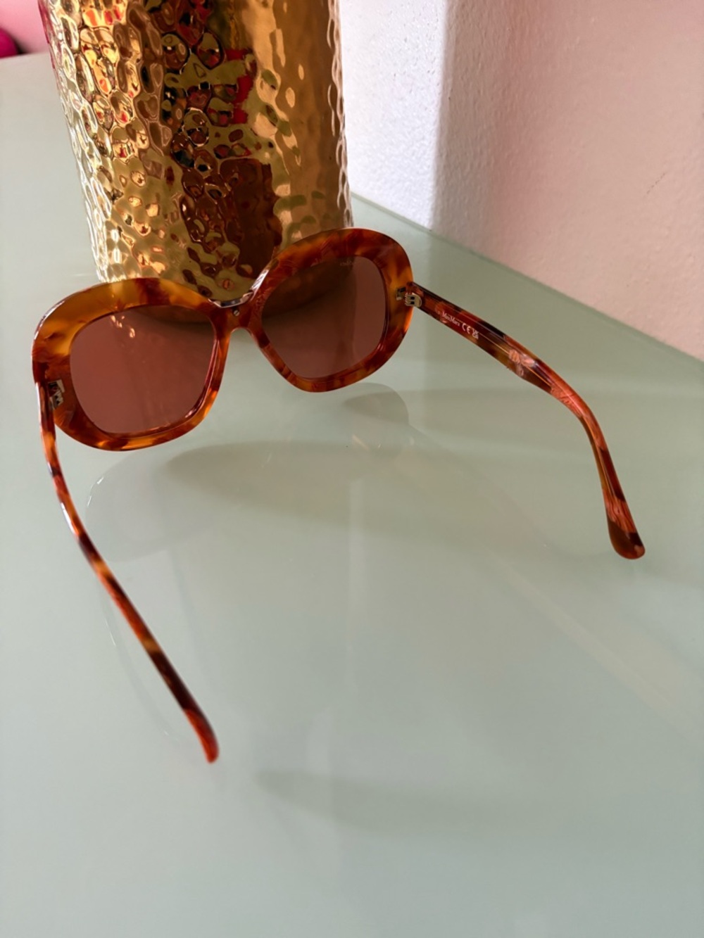 MaxMara Tortoiseshell Oversized Women’s Sunglasses - Picture 4 of 12